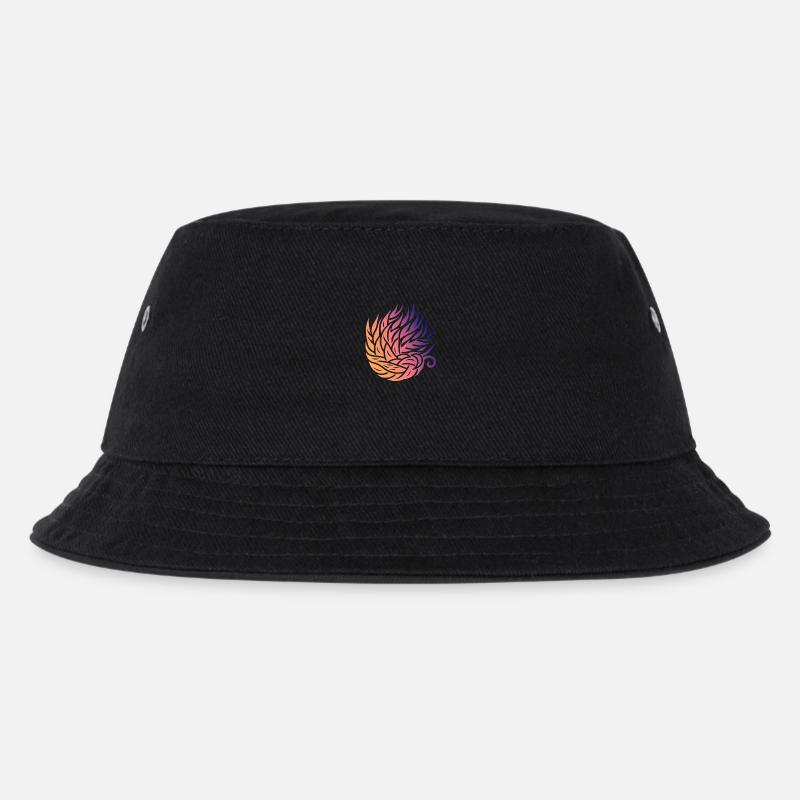 Abstract Leaf Swirl - Kids’ Bucket Hat - black