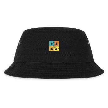 Kanupolo Canoe Polo Spieler Retro Style - Kinder Bucket Hat - Schwarz - Vorne