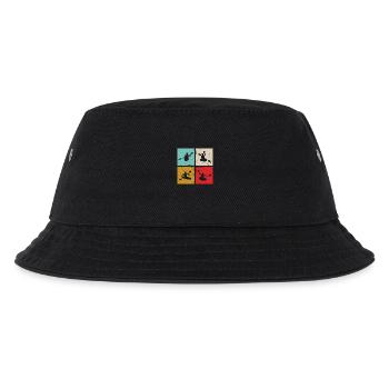 Kanupolo Canoe Polo Spieler Retro Style - Kinder Bucket Hat - Schwarz - Vorne