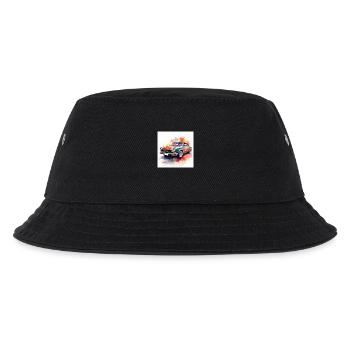 Vibrant Retro Classic Car in Watercolour - Kids’ Bucket Hat - black - Front