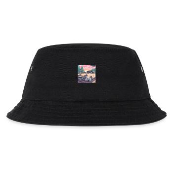 classic car road trip - Kids’ Bucket Hat - black - Front