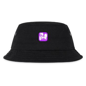 Delfin Springt Linien Sonne Palmen Cool Silhouette - Kinder Bucket Hat - Schwarz - Vorne