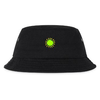 Bright Sun Funny Face Smile Comic Cartoon - Kids’ Bucket Hat - black - Front