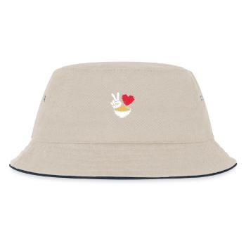 Für Genießer der koreanischen Küche - Kinder Bucket Hat - Natur/Navy - Vorne