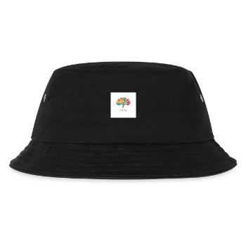 Buntes Gehirn - Kinder Bucket Hat - Schwarz - Vorne