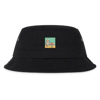 Pizza Bot - Kids’ Bucket Hat - black - Front
