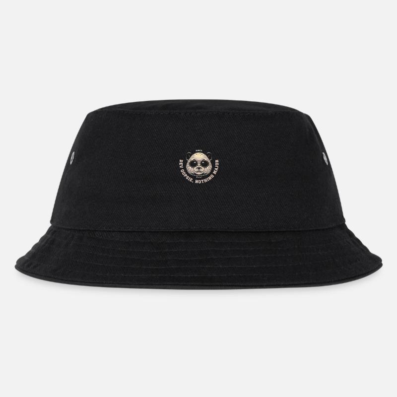 DevOps: Oopsie Panda - nothing major - Kids’ Bucket Hat - black