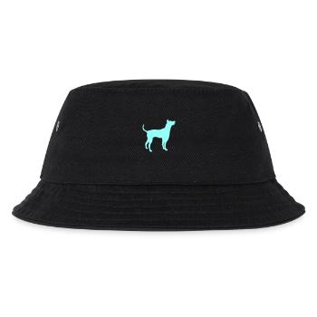 Großer Hund Silhouette Gefährlich Umriss Umrandung - Kinder Bucket Hat - Schwarz - Vorne