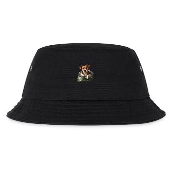 Bag Buddy – Dein kleiner Begleiter zum Verlieben - Kinder Bucket Hat - Schwarz - Vorne