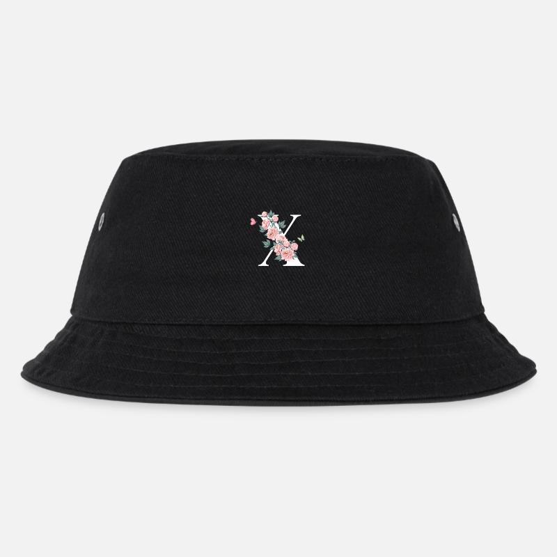 Lettre x fleurs rose - Bob Enfant - noir
