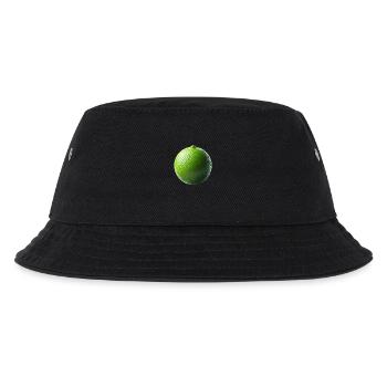 Frische Limette – Minimalistische Natur - Kinder Bucket Hat - Schwarz - Vorne