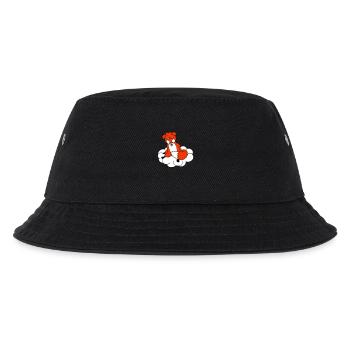 Fuchs auf Wolke Müde Verwirrt Benommen Verrückt - Kinder Bucket Hat - Schwarz - Vorne