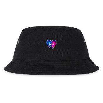 Liebe jenseits der Sterne Herz-Design - Kinder Bucket Hat - Schwarz - Vorne