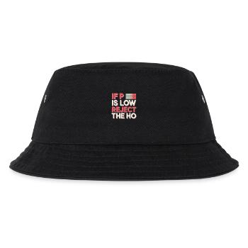 If P Is Low Reject The HO 10 - Kinder Bucket Hat - Schwarz - Vorne