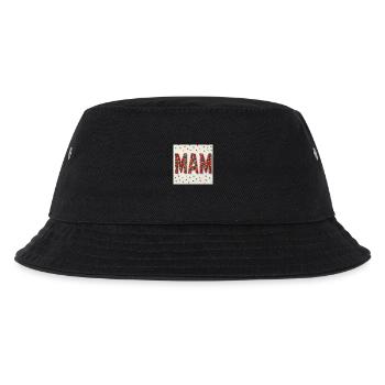 Mam,Wort,Herz - Kinder Bucket Hat - Schwarz - Vorne