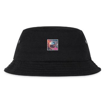 Discokugel vor Großstadt - Kinder Bucket Hat - Schwarz - Vorne