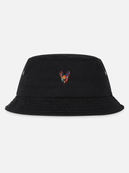 Farbenfoher Hirsch - Kinder Bucket Hat - Schwarz