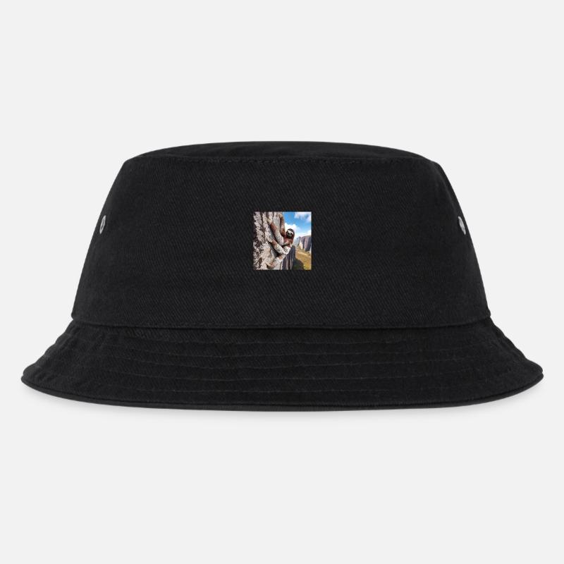 Sloth Wanderer FreeClimber - Kids’ Bucket Hat - black