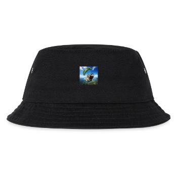 Faultier Wanderer Paragliding - Kinder Bucket Hat - Schwarz - Vorne