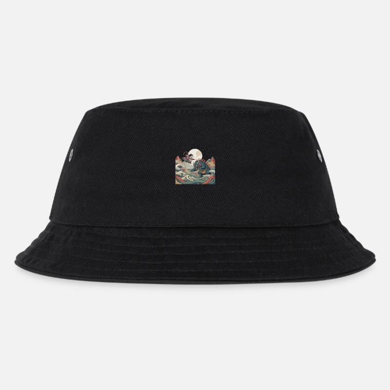 Samurai Cat - Kids’ Bucket Hat - black