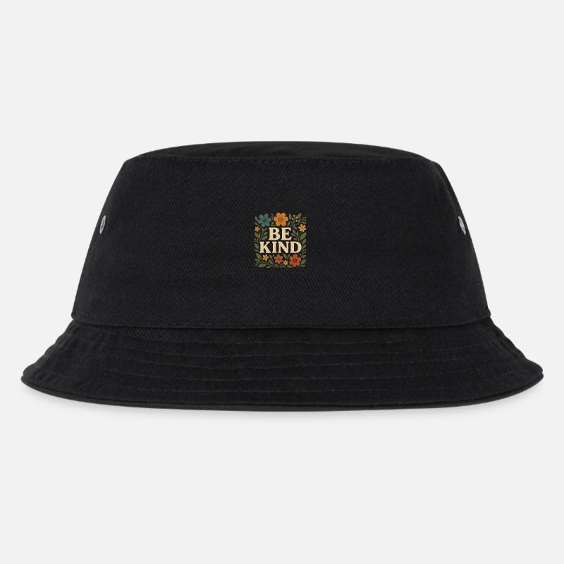 Be kind - Kinder Bucket Hat - Schwarz