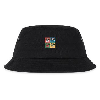 Eine Bulldogge im Pop-Art-Stil - Kinder Bucket Hat - Schwarz - Vorne
