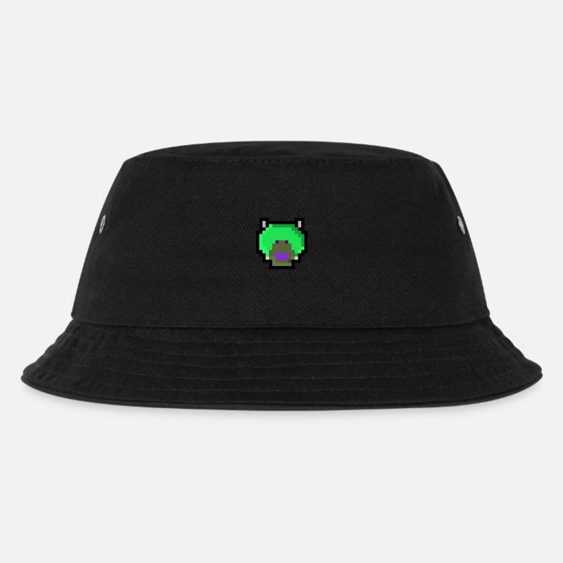 Pixel Bär - Kinder Bucket Hat - Schwarz