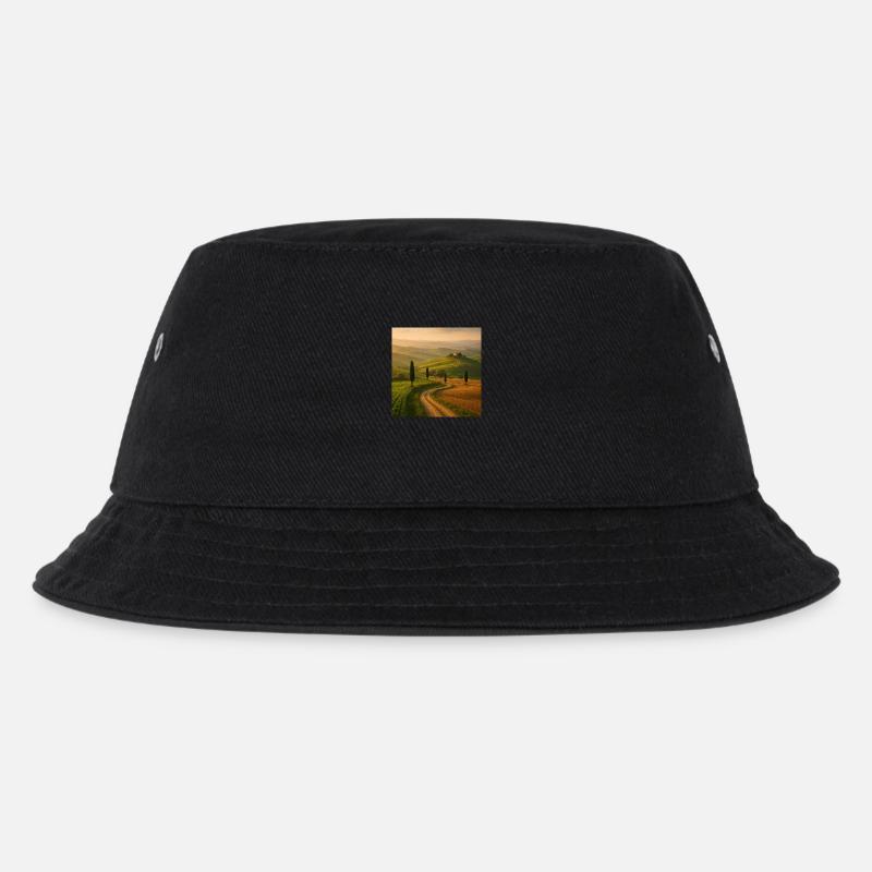 Schöne Landschaft - Kinder Bucket Hat - Schwarz
