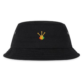abstract three acoustic guitar - Kids’ Bucket Hat - black - Front