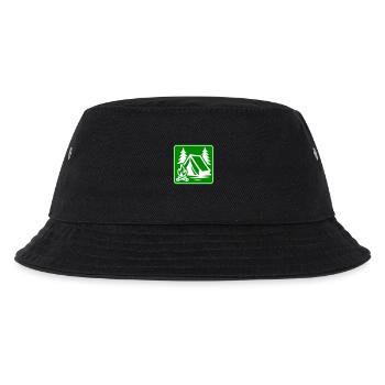 Camping Zelt Symbol - Kinder Bucket Hat - Schwarz - Vorne