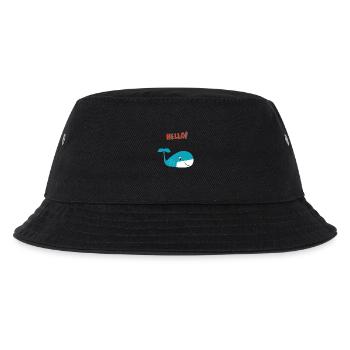 Happy Whale Says Hello - Gift Idea - Kids’ Bucket Hat - black - Front