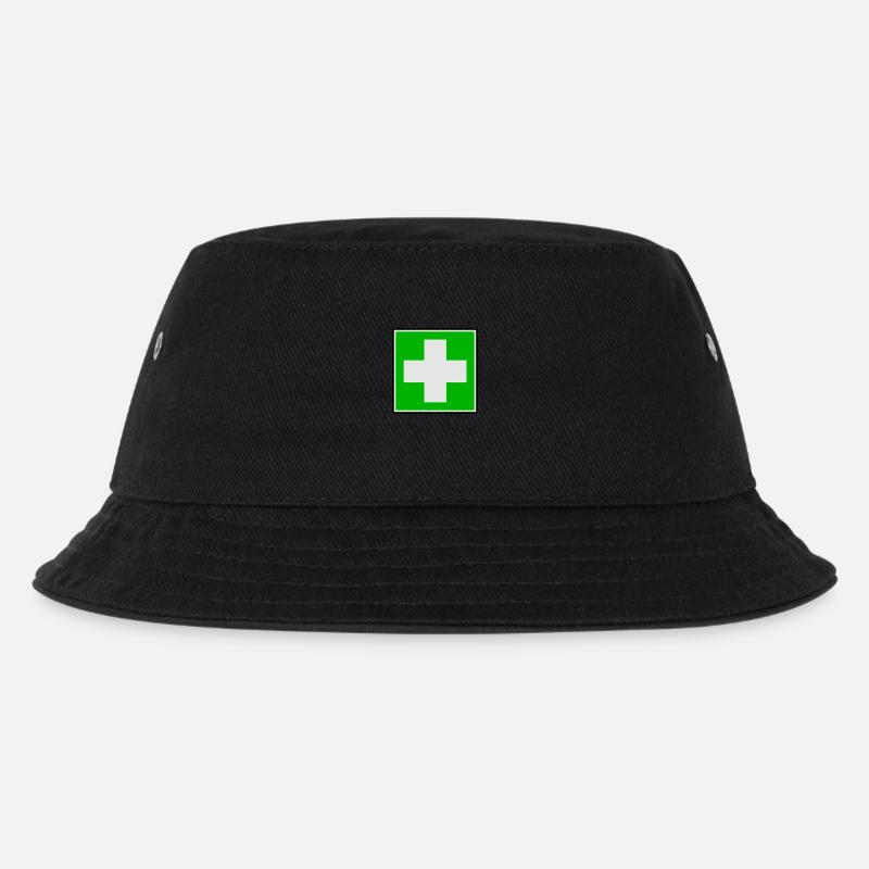 Erste-Hilfe-Kreuz - Kinder Bucket Hat - Schwarz