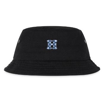 Buchstabe H Schneeflocken - Kinder Bucket Hat - Schwarz - Vorne