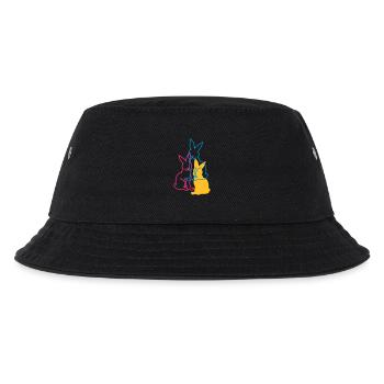 drei Hasen - Kinder Bucket Hat - Schwarz - Vorne