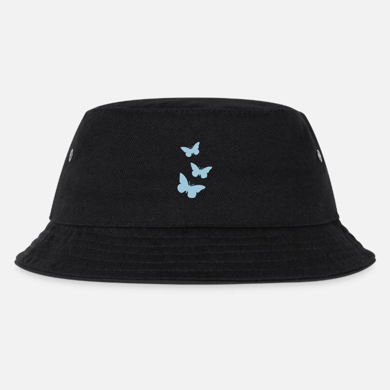 Schmetterling - Kinder Bucket Hat - Schwarz