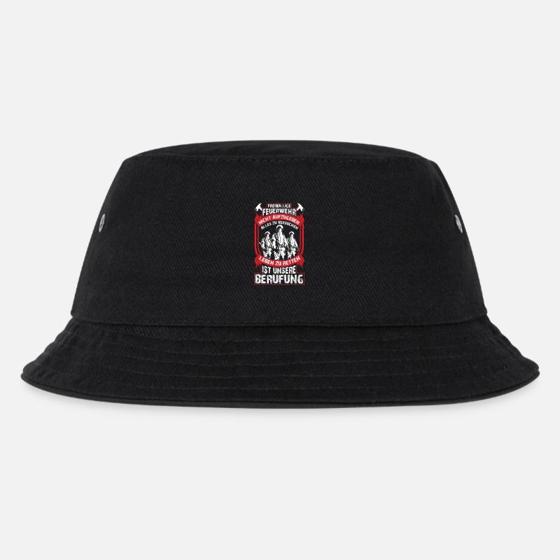 Feuerwehr - Kinder Bucket Hat - Schwarz