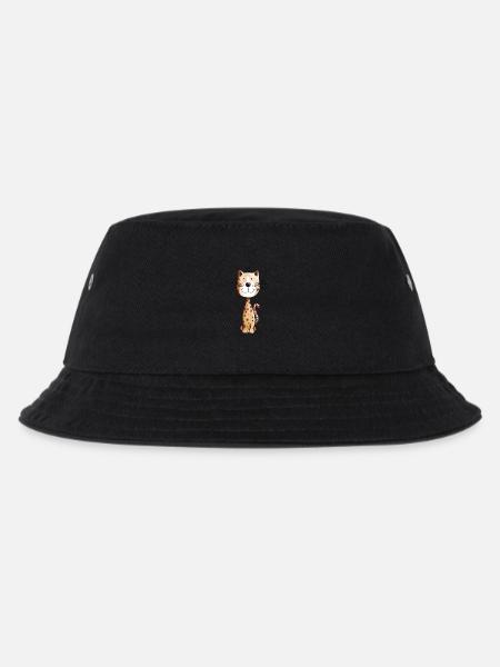 Kleine Katze - Katzen Comic - Kinder Bucket Hat - Schwarz