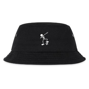 Tupfen Sie tupfendes Skelett niederländische orange europäische Fußball-Weltmeisterschaft - Kinder Bucket Hat - Schwarz - Vorne