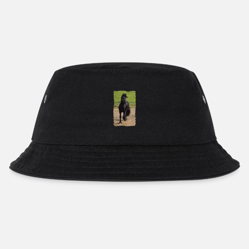 Friesenhengst - Kinder Bucket Hat - Schwarz