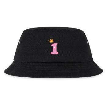 Birthday Girl Crown Pink Number One Star - Kids’ Bucket Hat - black - Front