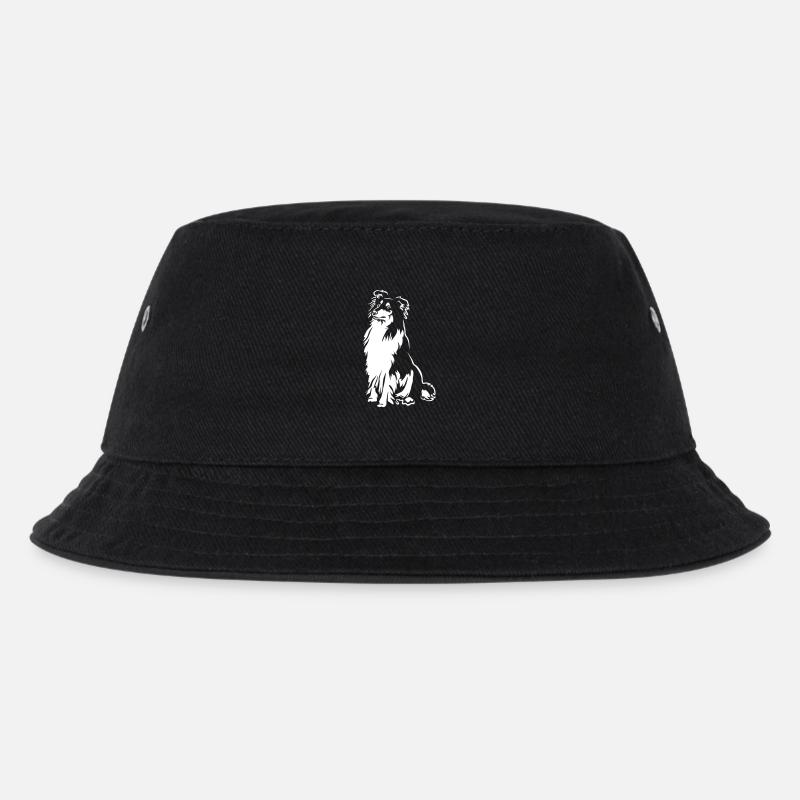 Collie "Black Edition" - Kinder Bucket Hat - Schwarz