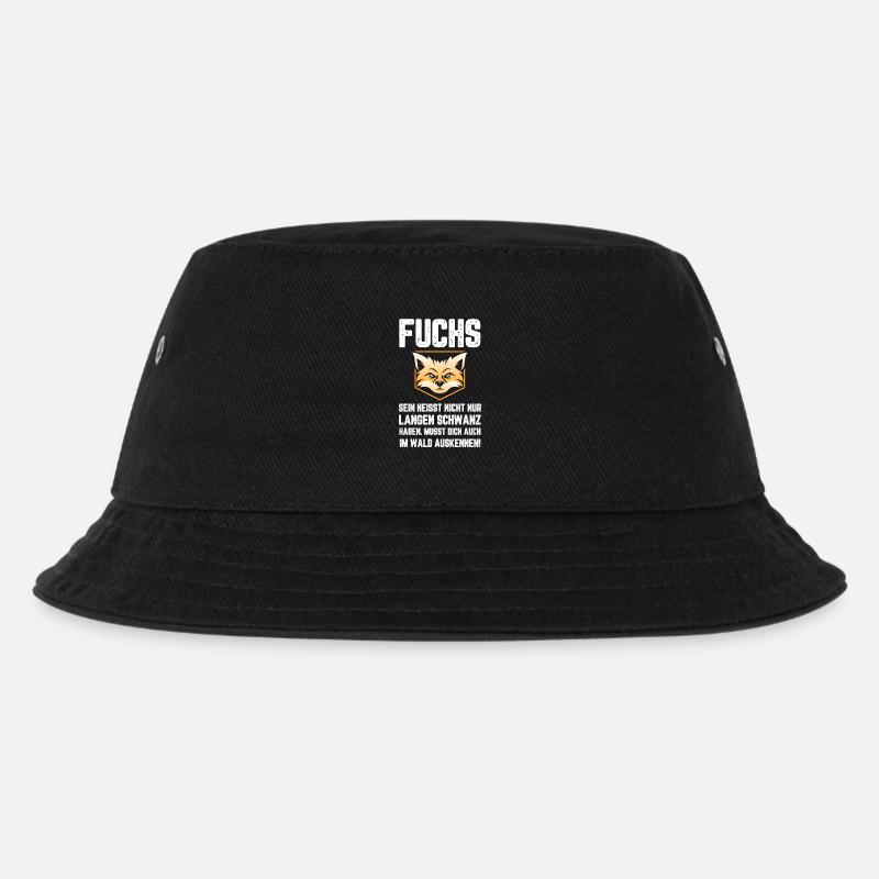 Fuchs Lustiger witziges Spruch - Kinder Bucket Hat - Schwarz