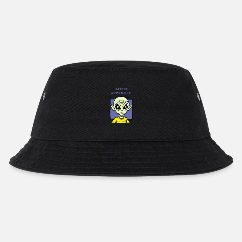 Alien Approved Yellow Eye Design - Kids’ Bucket Hat - black