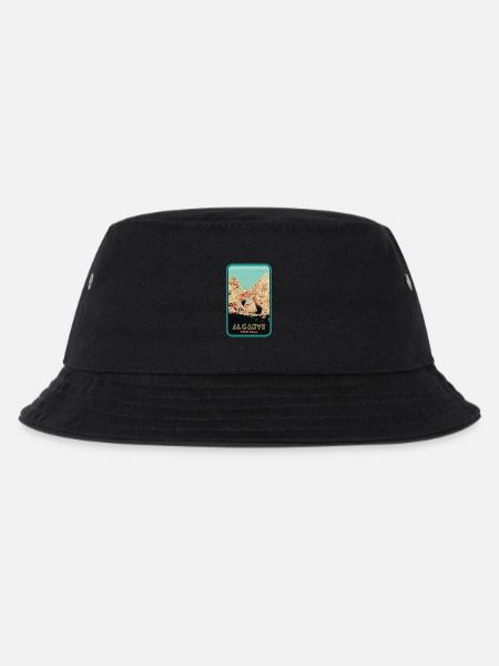 Emblematic cliffs of the Algarve: Original view - Kids’ Bucket Hat - black