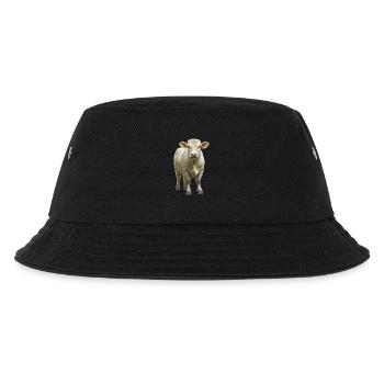 Charolais Rind - Kinder Bucket Hat - Schwarz - Vorne