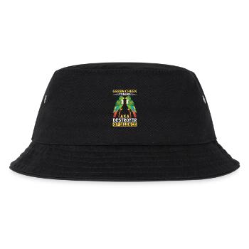 Grüner Sittich alias Zerstörer der Stille Papagei - Kinder Bucket Hat - Schwarz - Vorne