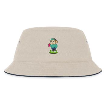 Affe Sprayer Sprühdose - Kinder Bucket Hat - Natur/Navy - Vorne