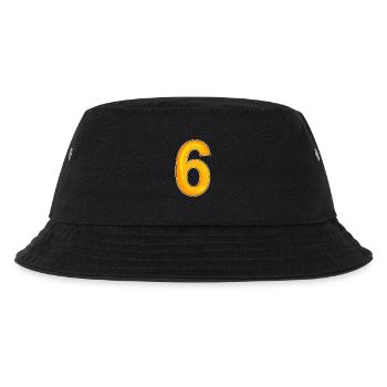 Number 6 Number - Kids’ Bucket Hat - black - Front