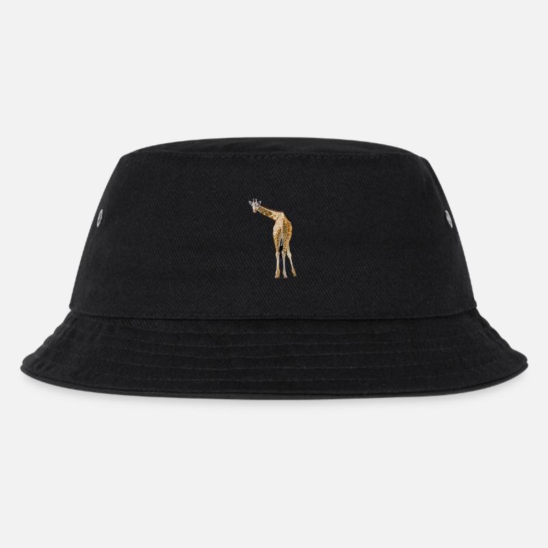 Giraffe grüßt aus der Savanne - Kinder Bucket Hat - Schwarz