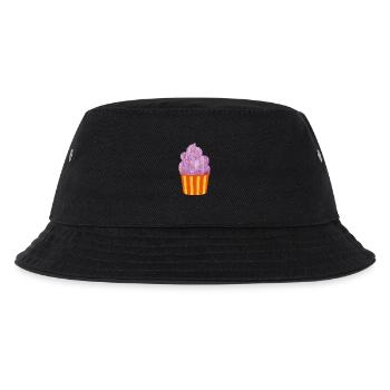 Cream Cream Mug Strips Purple Summer Cream - Kids’ Bucket Hat - black - Front